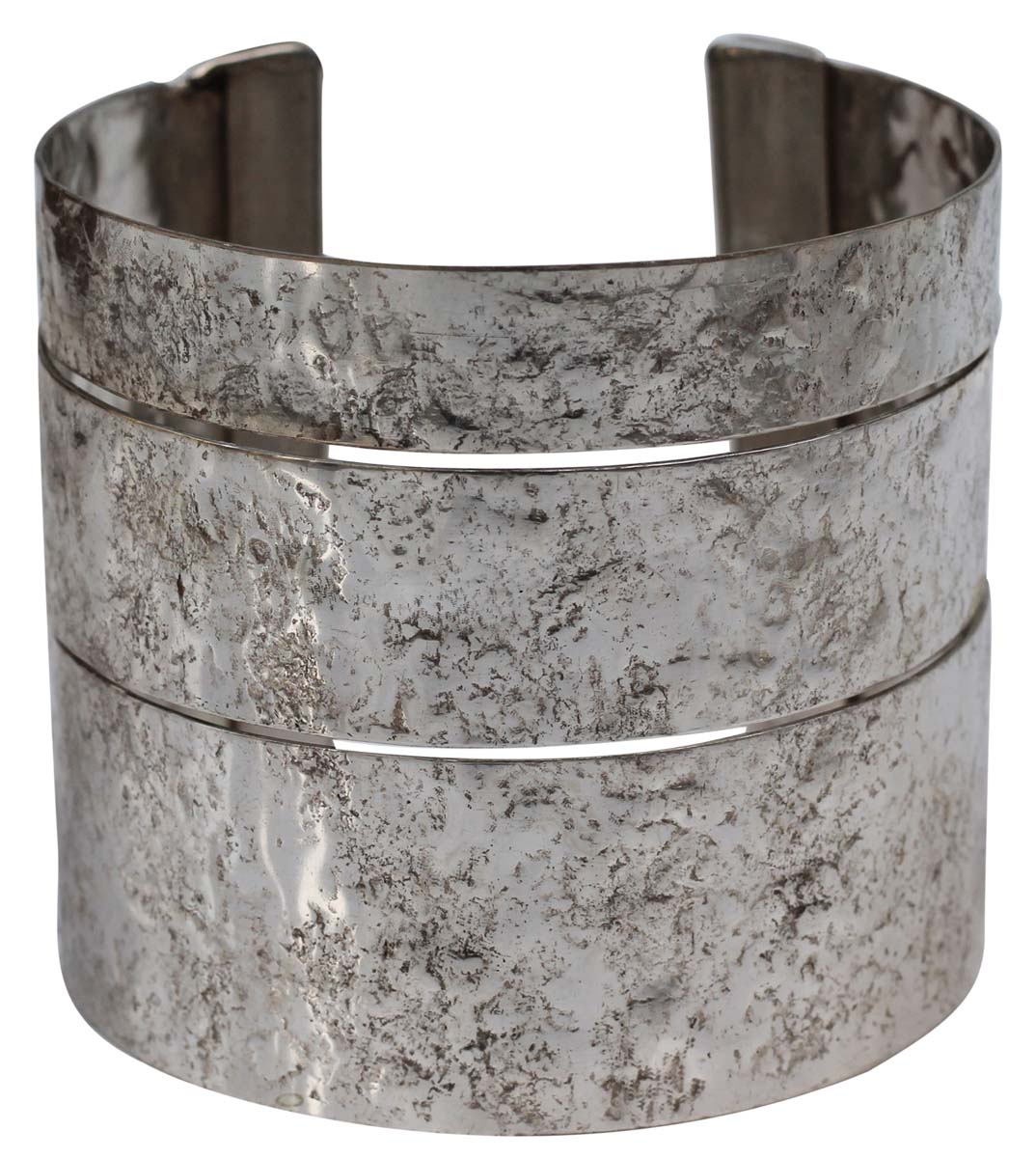 Buy Bracelets in Bulk – Cuff Bracelet – Cast in Brass – Silver Plated with Black Antique Finish – Wrinkled Effect – Wholesale Bulk Bracelets 